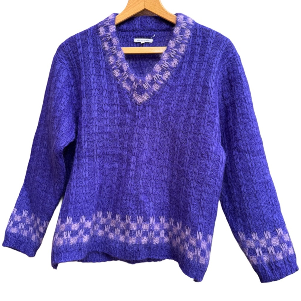 Cozy Blue and White Women's Sweater